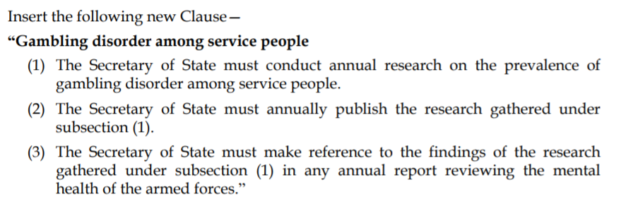 Hugely important research from @zorroesque and others at <a href="/SwanseaUni/">Swansea University</a> on problem gambling among veterans

Vital we have a research base, which is why I and fellow Lords have tabled an amendment to the Armed Forces Bill to encourage the MOD to collect data on problem gambling