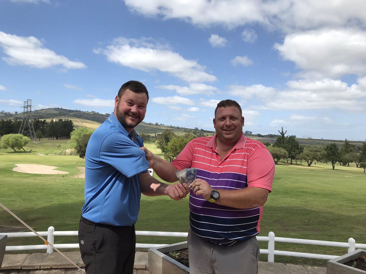 sadga101's tweet photo. Reinard Schuhknecht took Francois Bosman’s cash in a competitive practice round ahead of the Cape Town Disabled Open hosted by @CityofCT .
Thanks to Kuils River Golf Club for offering our players complimentary green fees and carts🙏🏻
#sadga #canonopenseries #ctdisabledopen https://t.co/nsZfzw5qdS
