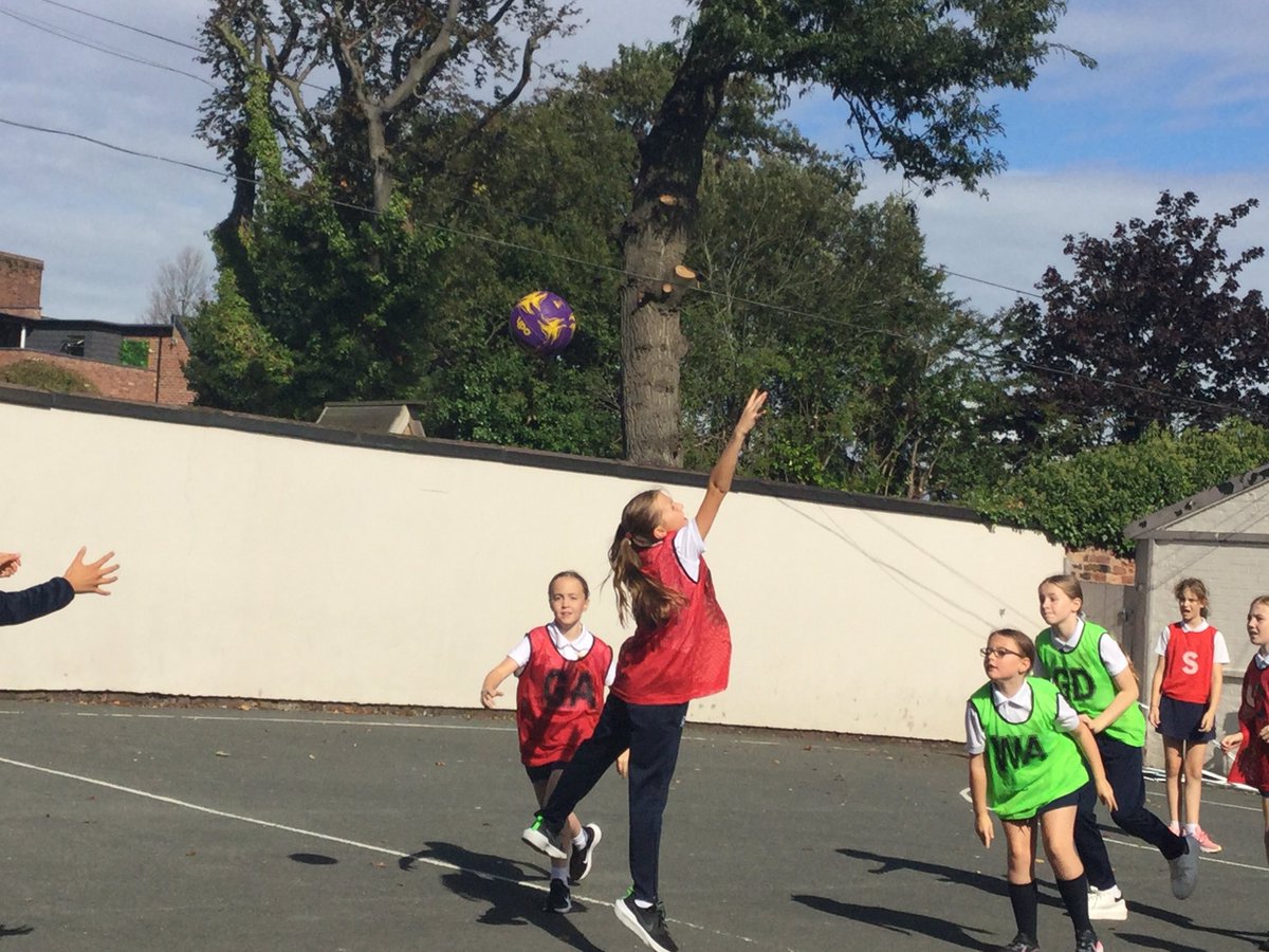 stmarys_prep's tweet photo. An excellent afternoon of games with Y5 and Y6 today. Warm up then netball matches followed. #keepingfit #gameslesson #drinkplentyofwater https://t.co/5Yb760NEhu