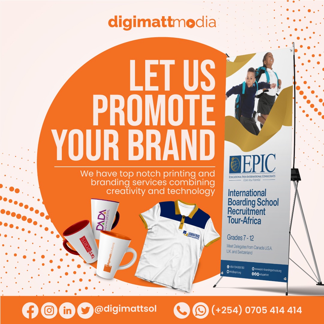 Digimattsol's tweet photo. Printed & Branded materials stay in front of your customers for a longer period of time than other advertising methods. Get best quality printed materials to promote your brand from @Digimattsol. DM us or CALL +254705 414 414
#DigimattIn001 #Branding #printing https://t.co/wNSOfJAHw1