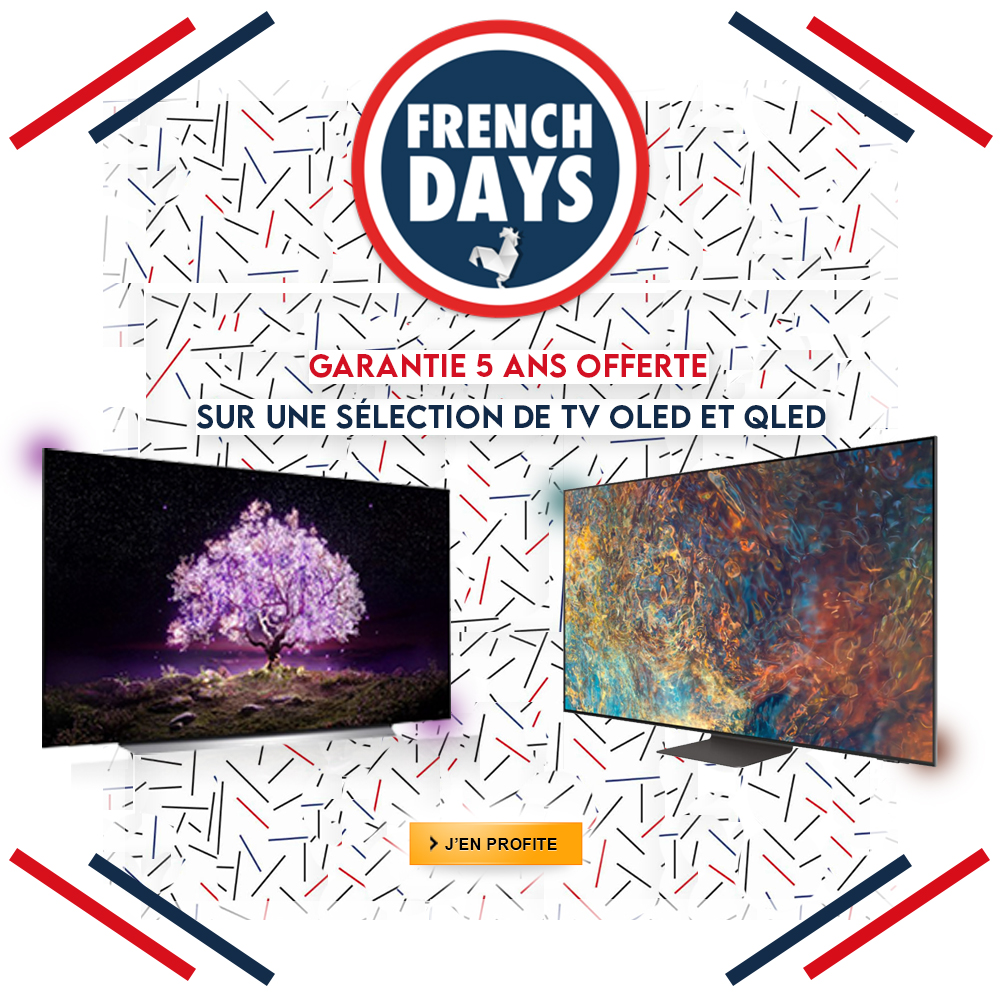 Futureland_fr's tweet photo. 📣 #FrenchDays 🇫🇷 Bénéficiez de la garantie 5 ans offerte sur une sélection de téléviseurs #4K #OLED et #QLED 👀

Pour en profiter 👉https://t.co/gLSwx11V1w https://t.co/Ez5HgFUUkr