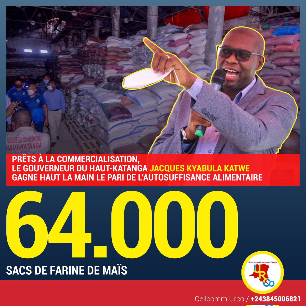Fredbleu14's tweet photo. RDC : le défi de l'autosuffisance alimentaire relevé au Haut Katanga par @JacquesKyabula. Fatshi béton, applaudit le parti URCO qui salue la bonne Gouvernance de Jacques Kyabula Katwe. @fatshi13  @GouvernementHK @BetonDeLaRep @leParrainRDC @central_sage https://t.co/osuJEzmazl
