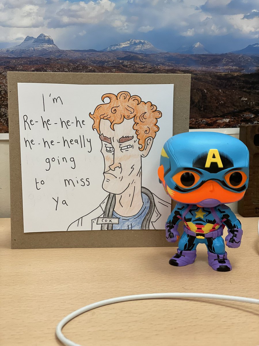 When one of your old students comes back to give you a farewell preset. #scrubs <a href="/zachbraff/">Zach Braff</a> and <a href="/OriginalFunko/">Funko</a>