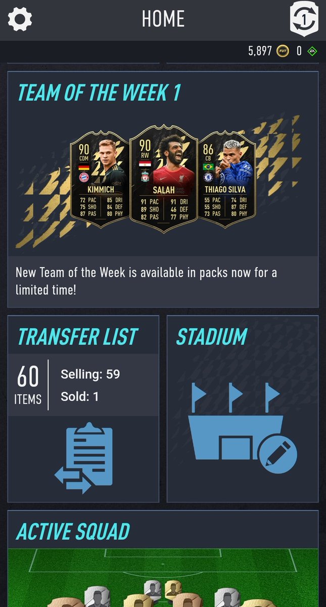 oldfut09's tweet photo. Been awhile since i posted. Decided to hop on the app this morning. Using a low risk/low budget method i now have 6k coins and 59 items listed for 1000-2000 while I've been at work. See where the journey takes me this time #FIFA22 https://t.co/XWV8S8cWXt