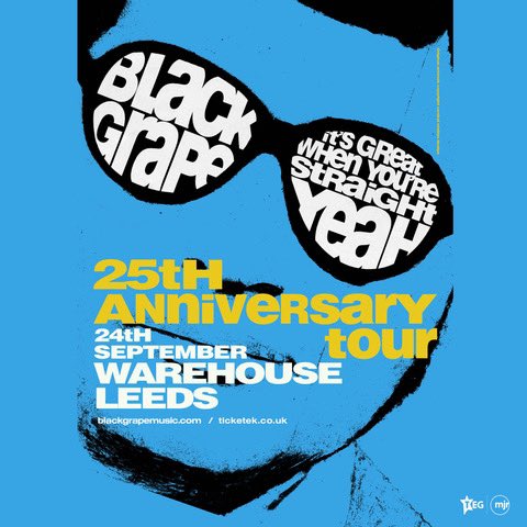 TONIGHT…  Black Grape play @Warehouse_Leeds with guests @humanist_uk!! 😎 Tickets: theleedswarehouse.com/event/black-gr… #BlackGrape #ShaunRyder #KermitLeveridge #Humanist #Warehouse #Leeds #Gigs #Tour #Livemusic