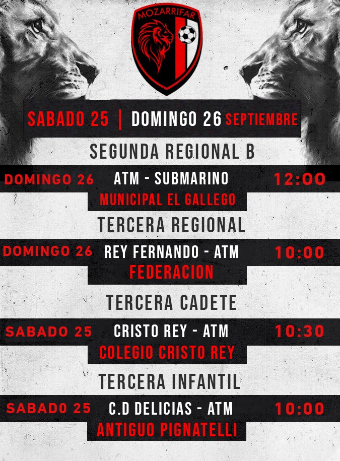 CD Atlético Mozarrifar ⚽

Comienzan la liga tanto el infantil como el cadete, ambos equipos lo harán como visitantes. Desearles mucha suerte en esta nueva temporada. 

#todosjuntos #ATMO2020