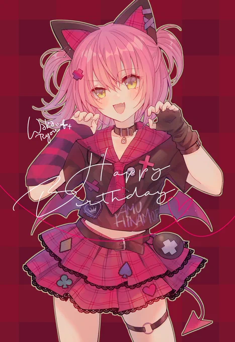 あむちゃんお誕生日おめでとう!!!❤️❤️❤️

#しゅごキャラ 
#日奈森あむ誕生祭
#日奈森あむ生誕祭2021

パンクロリな感じの衣装を描きました!🐈‍⬛ 