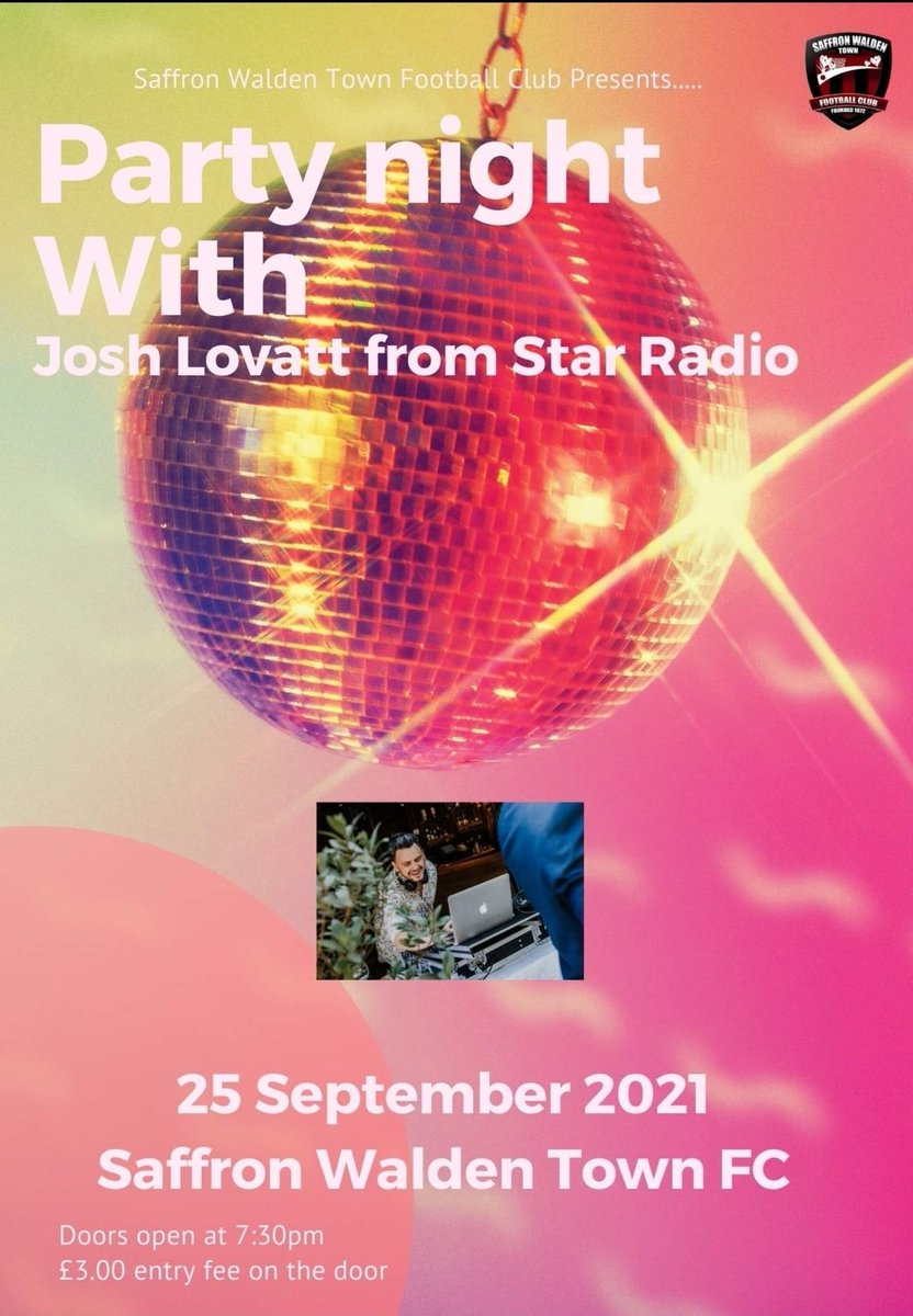 blood1 (@acc_ada) on Twitter photo Then Tomorrow night join us at <a href="/SWTFootballClub/">Saffron Walden Town FC</a> for a party night with DJ <a href="/JoshLovatt/">Josh Lovatt</a> from Star Radio £3 enterance on the Door 🍾🍹🍻 <a href="/StuartVant/">Stuart Vant</a> <a href="/SWCommunityFC/">Saffron Walden Community FC</a> <a href="/swtic/">Saffron Walden TIC</a> <a href="/fionamackay210/">Fiona Mackay</a> <a href="/ShaneFcSWTCFC/">Shane Mills</a> <a href="/shep_ss/">Stuart Shepherd</a> <a href="/STrimnell/">Simon Trimnell</a> <a href="/ash_bysouth/">Ash bysouth</a> @younggcambridg1 @illinformed10 <a href="/gemmanerush/">gemma nerush</a> Then Tomorrow night join us at <a href="/SWTFootballClub/">Saffron Walden Town FC</a> for a party night with DJ <a href="/JoshLovatt/">Josh Lovatt</a> from Star Radio £3 enterance on the Door 🍾🍹🍻 <a href="/StuartVant/">Stuart Vant</a> <a href="/SWCommunityFC/">Saffron Walden Community FC</a> <a href="/swtic/">Saffron Walden TIC</a> <a href="/fionamackay210/">Fiona Mackay</a> <a href="/ShaneFcSWTCFC/">Shane Mills</a> <a href="/shep_ss/">Stuart Shepherd</a> <a href="/STrimnell/">Simon Trimnell</a> <a href="/ash_bysouth/">Ash bysouth</a> @younggcambridg1 @illinformed10 <a href="/gemmanerush/">gemma nerush</a>