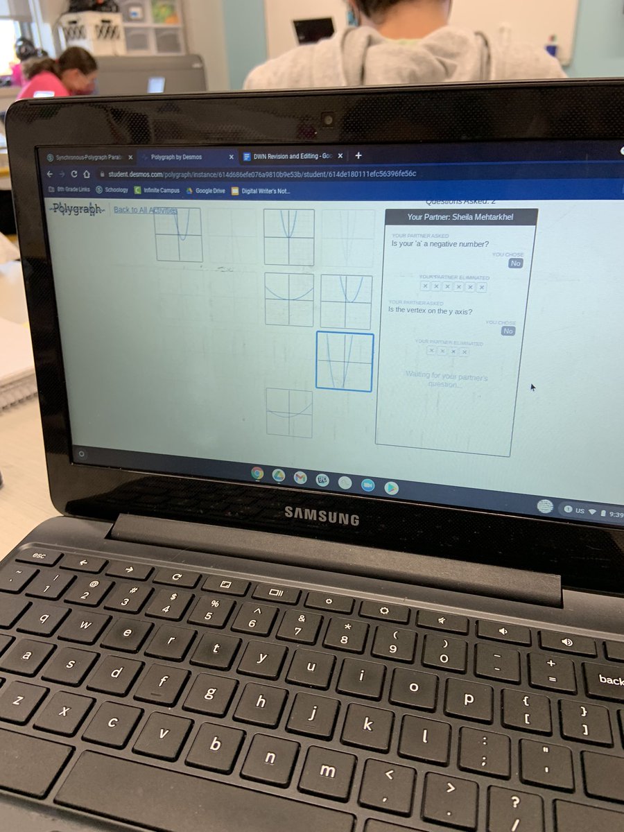 MrsSagrisK's tweet photo. Polygraph Parabola! AKA- Guess who the quadratics version! @LincJrHi #honorsgeo #Math https://t.co/xTDblS286c