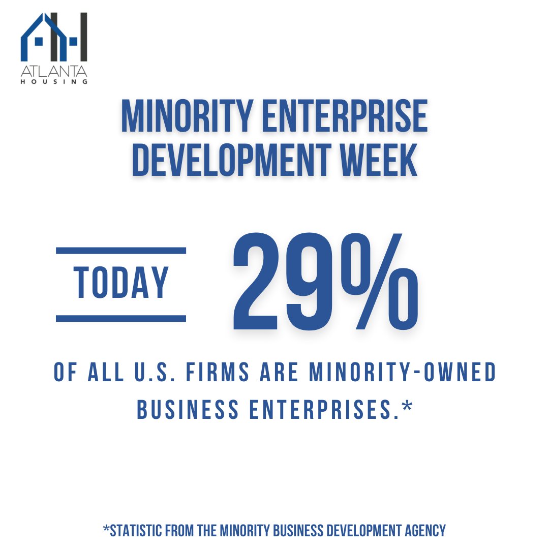 HousingAtlanta's tweet photo. AH is committed to widening the availability of contract opportunities to more minority-owned businesses through the Section 3 program. Section 3 can be a resource for potential contracts and hiring talent! #MinorityEnterpriseDevelopmentWeek
Learn more: https://t.co/yvHhbE54jW https://t.co/JpC334c9Kn