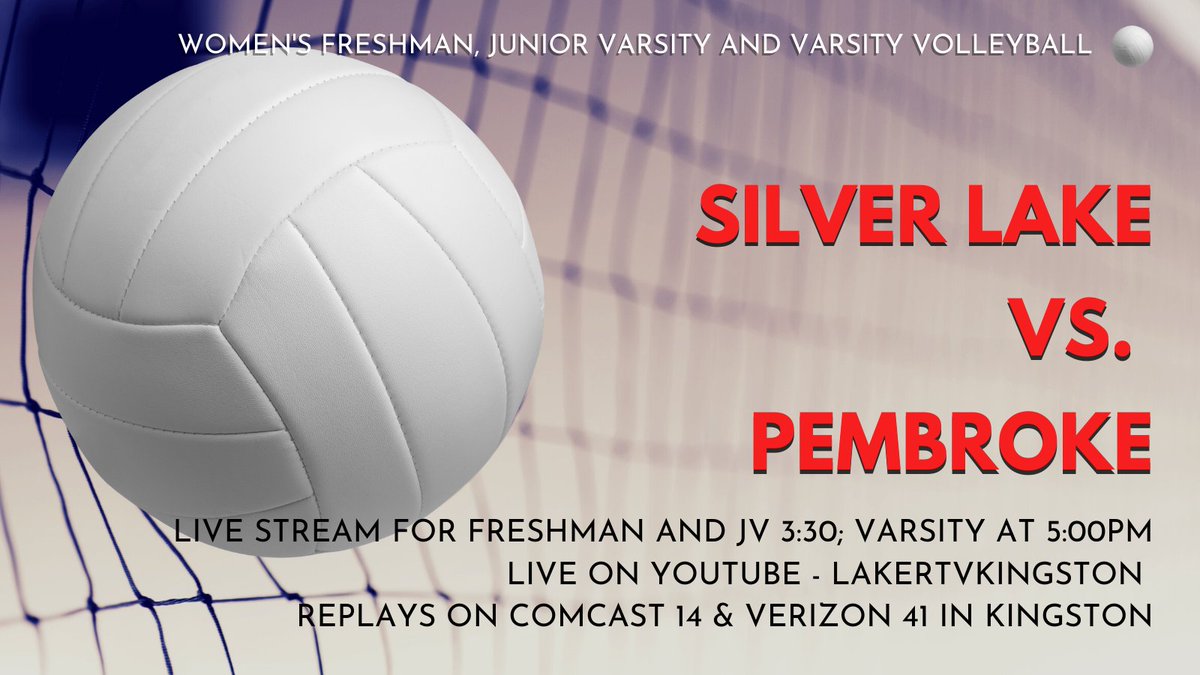 SilverLakeTV's tweet photo. Silver Lake vs Pembroke Girls Volleyball Games will be streamed live here: https://t.co/tlCgWeMp92 via @Hudl 🏐 @SLakeathletics @PACTVMedia https://t.co/d8RbKjBUhY