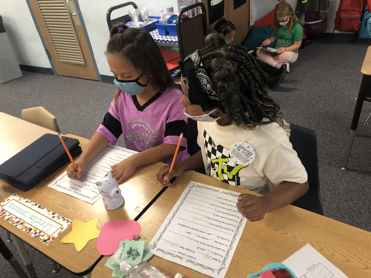 tonyamgordon's tweet photo. We started our Friday working with our buddies! Today we had fun getting to know one another and discussing qualities of a good friend. #wecanwewill #WeAreWestside @Westgate66 @wgfirstgrade @Westside66 https://t.co/U52ZSWBtWf