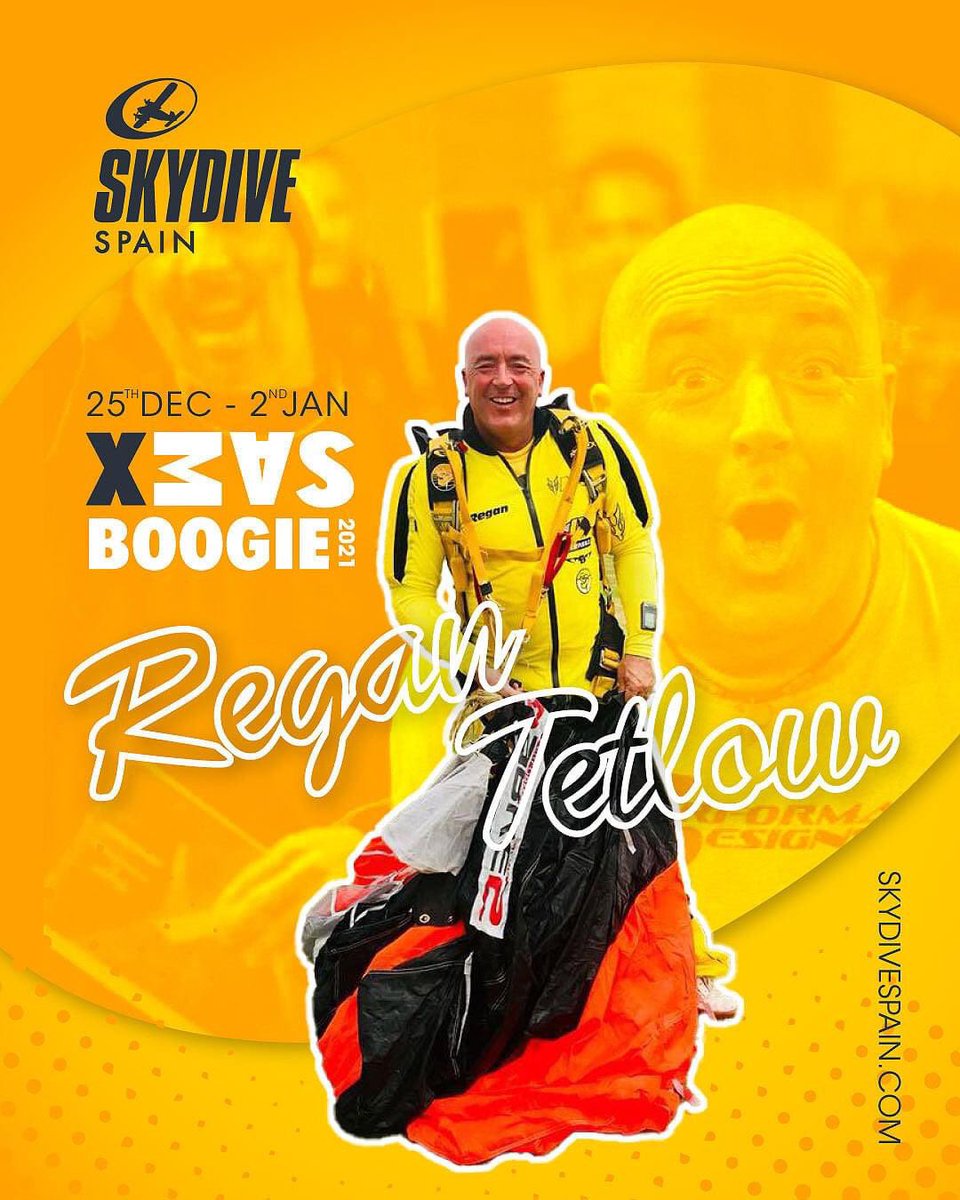 ReganTetlow's tweet photo. Iโve been booked to organise at the @skydivespain #xmas event. What a great place to end and start a year #skydiving @CYPRESAAD @cookiehelmets @LBaltimeters #sabre3 #intruair #sunpathproducts #performancedesigns @AirSportPromo https://t.co/28WtGIQAFZ