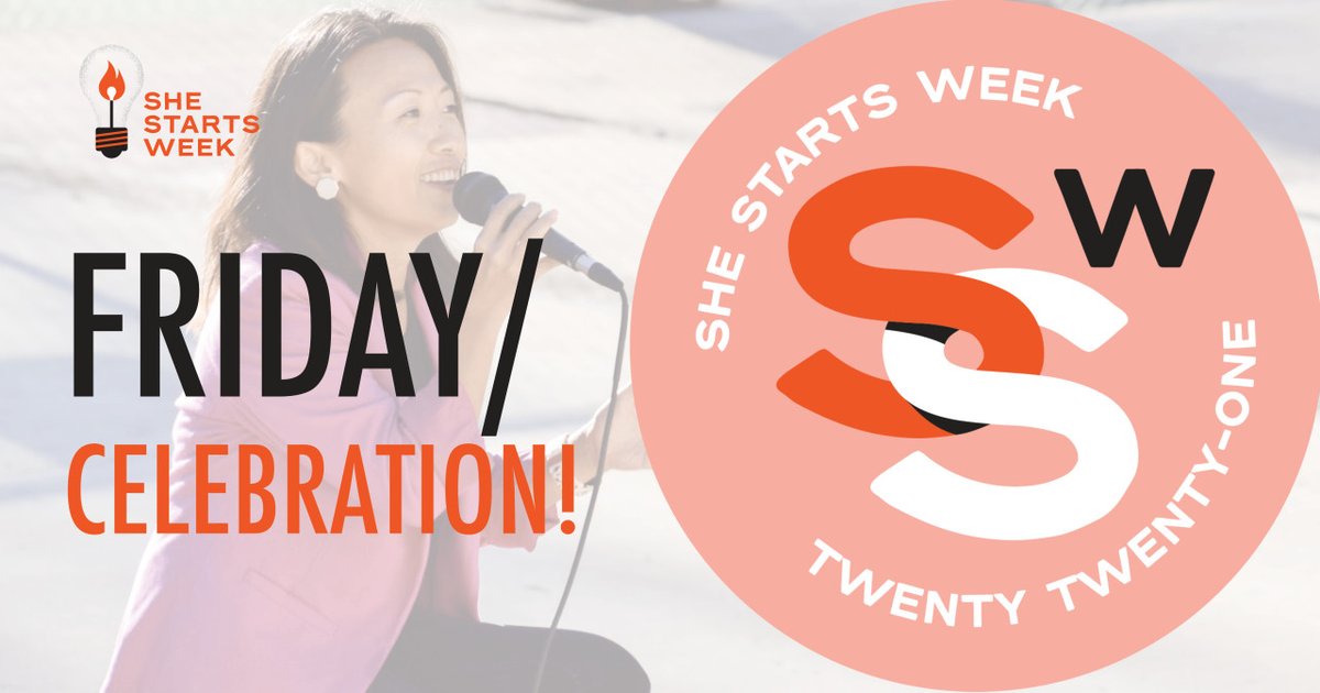 We've officially reached the final day of #SheStartsWeek 2021! Thank you to EVERYONE who joined us along the way. We still have FULL DAY of events that you can join in on - sign up here! → bit.ly/3tsvT7z