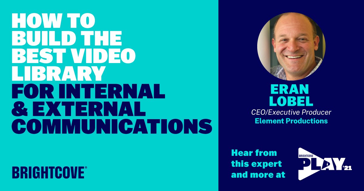 Prioritizing video in your #comms strategy is one thing. Actually creating them is another.

<a href="/eranlobel/">eranlobel</a>, CEO and Exec. Producer at <a href="/ElementProd/">ELEMENT</a>, will teach you how to build a robust, extensible video library in his session at #PLAY2021.

Register today. bit.ly/3jugfWc