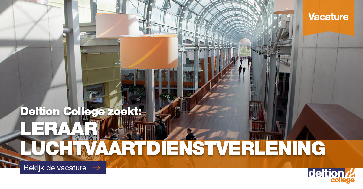 #Deltion is op zoek naar een #Leraar #Luchtvaartdienstverlening voor 0,6 - 0,8 fte. deltion.nl/werken-bij-del… #vacature #mbo #onderwijs #Zwolle
