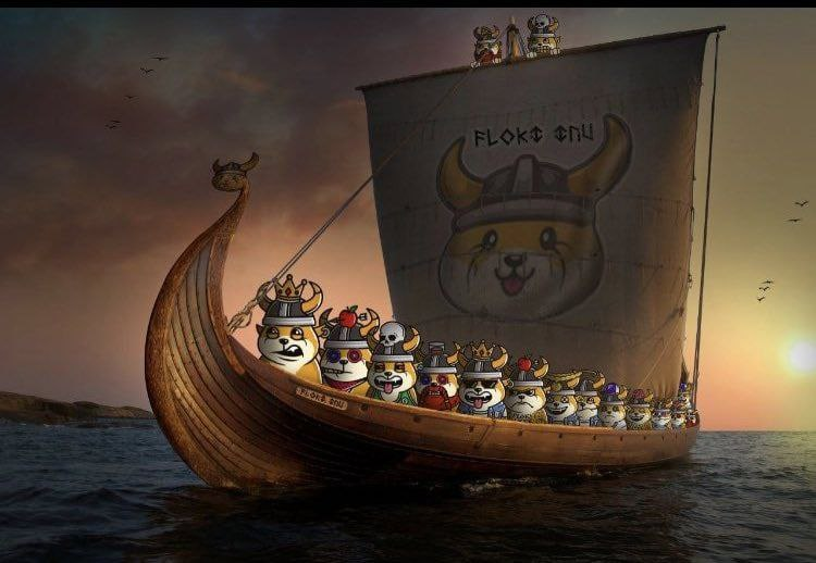 FLOKI's tweet photo. The #FLOKI Vikings sail the oceans

We've weathered storms along the way

We will reach the shores of Valhalla

On a bright and shining day. https://t.co/iHFUvSSGMu
