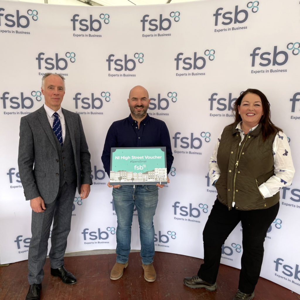 dhoneyford's tweet photo. Great to meet with @tinamckenz from @FSB_NI and support their #spendsmall campaign, encouraging us all to spend the £100 voucher in small local businesses! #shoplocal https://t.co/BJYPPrLcfM