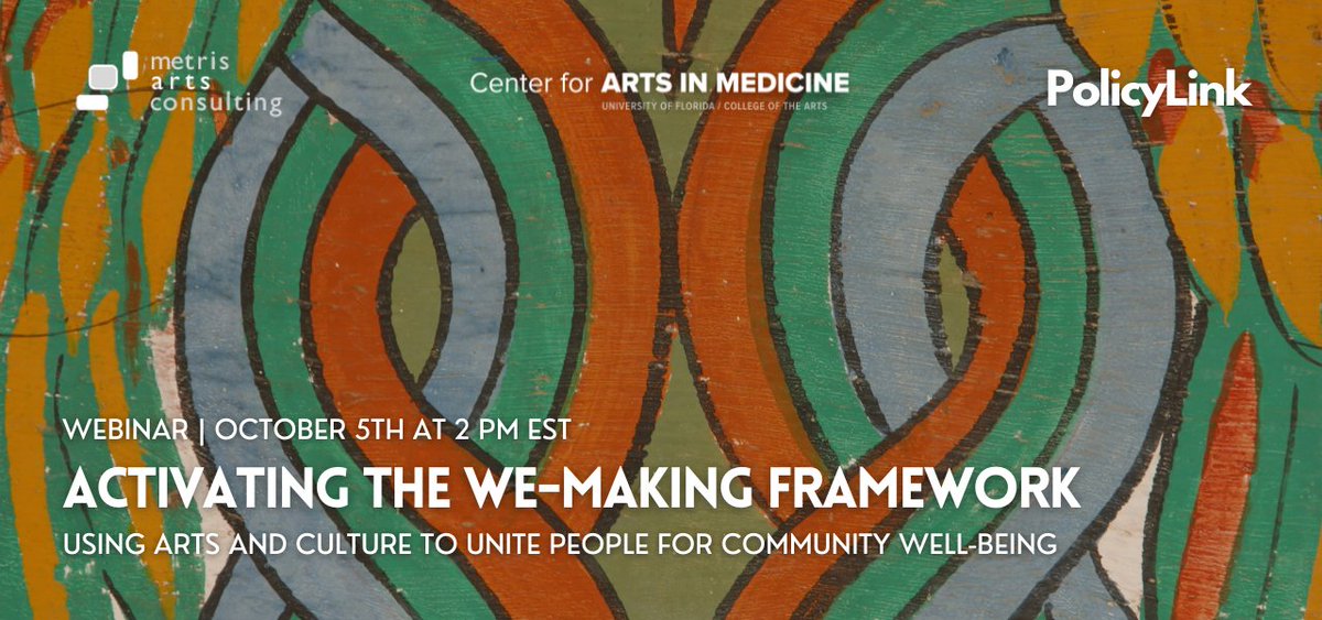 UFCAM's tweet photo. WEBINAR OPP | Activating the WE-Making Framework | Oct. 5th @ 2pm EST/11am PST - https://t.co/ATF0E9gb6Q Using Arts and Culture to Unite People for Community Well-being #WEMaking #CreativePlacemaking #ArtsInPublicHealth https://t.co/TkgLy4qaKL