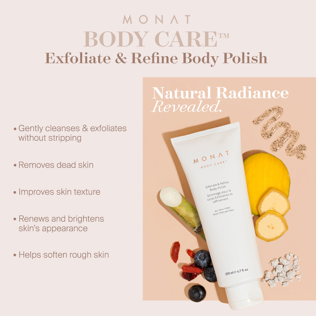 MONATOfficial's tweet photo. Fall is all about turning over a new leaf, and there's no better way to start than by improving your skin texture and brightening your skin's appearance with our new MONAT BODY CARE™️ Exfoliate & Refine Body Polish! ✨ #MONATBody
Shop now: https://t.co/eU0KfeBsKq https://t.co/GvIDSOw0BU