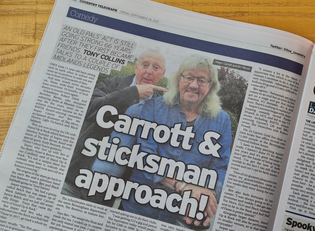 Read all about it!  Bev &amp; Jasper in today’s Coventry Telegraph ahead of our dates <a href="/albanytheatre/">Albany Theatre</a> <a href="/The_Garrick/">Lichfield Garrick 🎭</a> <a href="/redditchpalace/">Palace Theatre, Redditch</a>