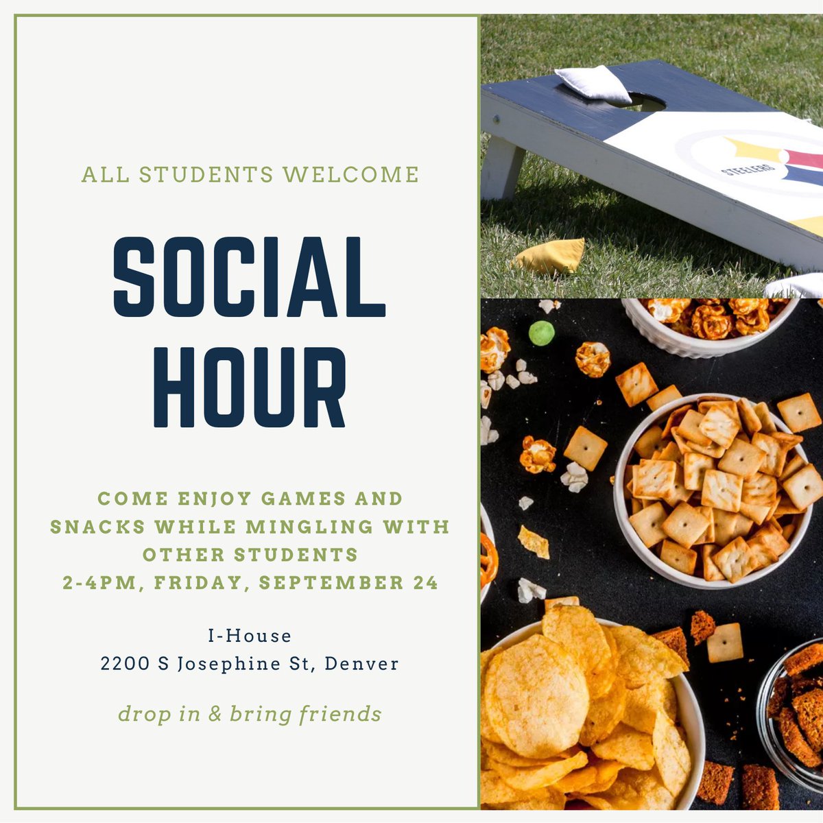 IsssDu's tweet image. Mark your calendars! Join ISSS on Friday, September 24th from 2:00pm to 4:00pm for SOCIAL HOUR! We're excited to meet you all!