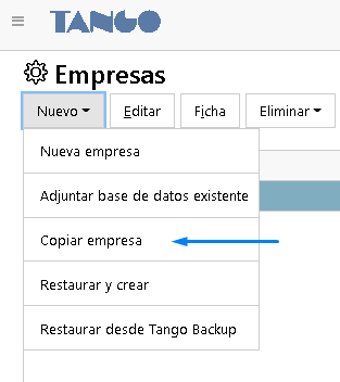 avolapablo's tweet photo. ⭐️#TangoSoftwareTips: Copiar empresa
En la versión Delta la copia de empresas se optimizó e integró al proceso de creación de empresas. https://t.co/oLVjZhBDOE