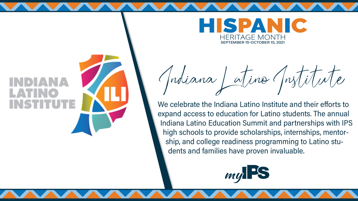 Throughout #HispanicHeritageMonth we’ll be celebrating the rich heritage and contributions made by Latino and Hispanic Americans to our community. Today we recognize <a href="/IndianaLatino/">Indiana Latino Institute</a>!