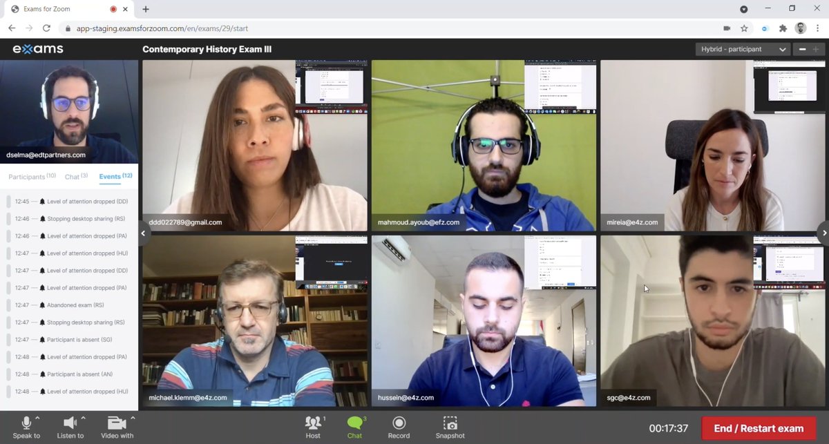 weareexams's tweet photo. Platforms like Zoom are amazing tools for meetings and staying connected. However, they were not built to invigilate exams.
Exams for Zoom is, providing necessary features for #BetterAssessment.
Including:
☑️ Event notifications
☑️ Desktop and audio recording https://t.co/EyvdYmc6vy