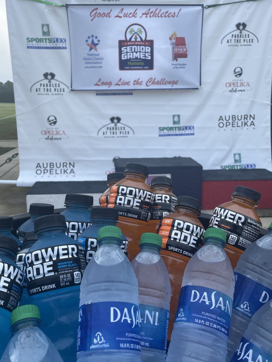 GetfitAla's tweet photo. Thank you @CocaCola for providing all of the Dasani waters and Powerade drinks for the Alabama Senior Olympics Pickleball event at the Opelika Sportplex this past weekend! @opelikaparks https://t.co/sllV9bcWCp