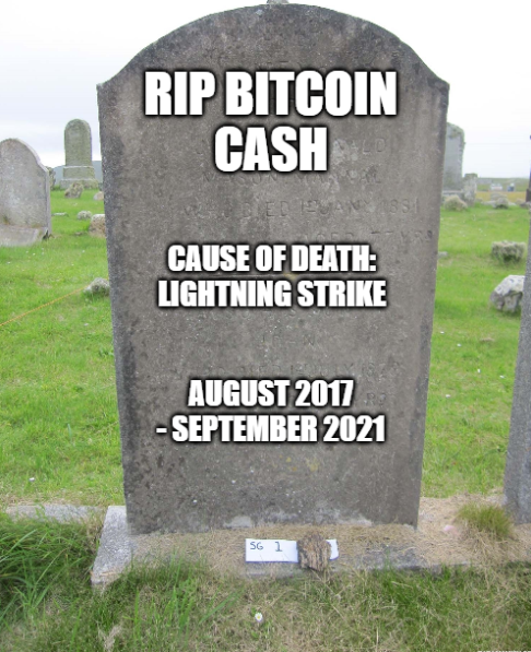 NeilJacobs's tweet photo. RIP Bitcoin Cash.  Long Live #bitcoin! https://t.co/QeQh3Ayzkb