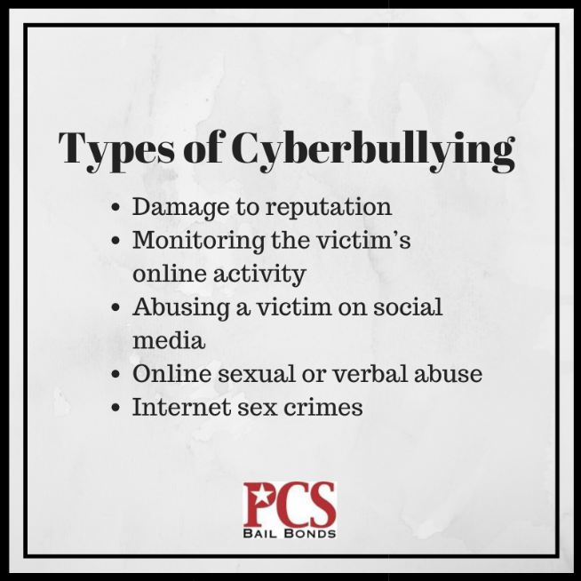 PCSbailbond's tweet photo. According to #TexasLaw, #Cyberbullying is classified as any act of online #Stalking, intimidating, harassing, or threatening behavior. https://t.co/lcEYkx6R9B https://t.co/YgRrTbaJaL