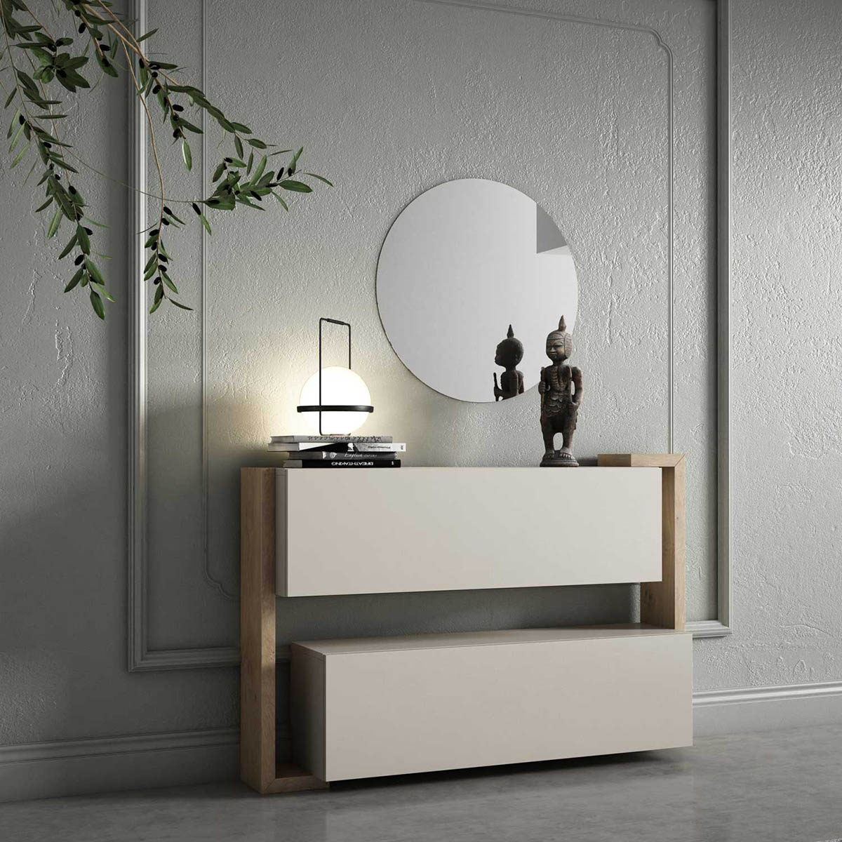 El recibidor ilusion fabricado en chapa de madera natural hace una doble función como zapatero y recibidor, para aprovechar tu espacio al máximo. 
#MueblesLara #TiendaDeMuebles #Mobiliario #Interiores #Interiorismo #Muebles #Decoración #DecoraciónInteriores #Recibidores#Zapatero