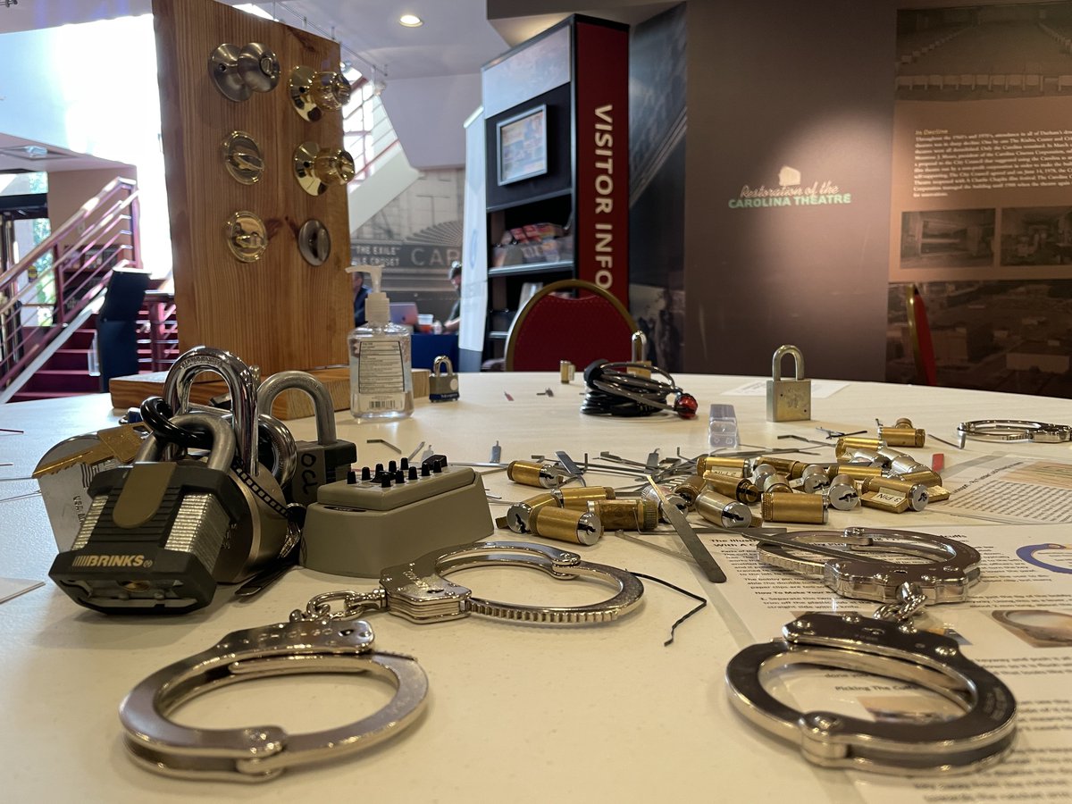 CommunityMGR's tweet image. BSides RDU 2021… Lockpick Village :)