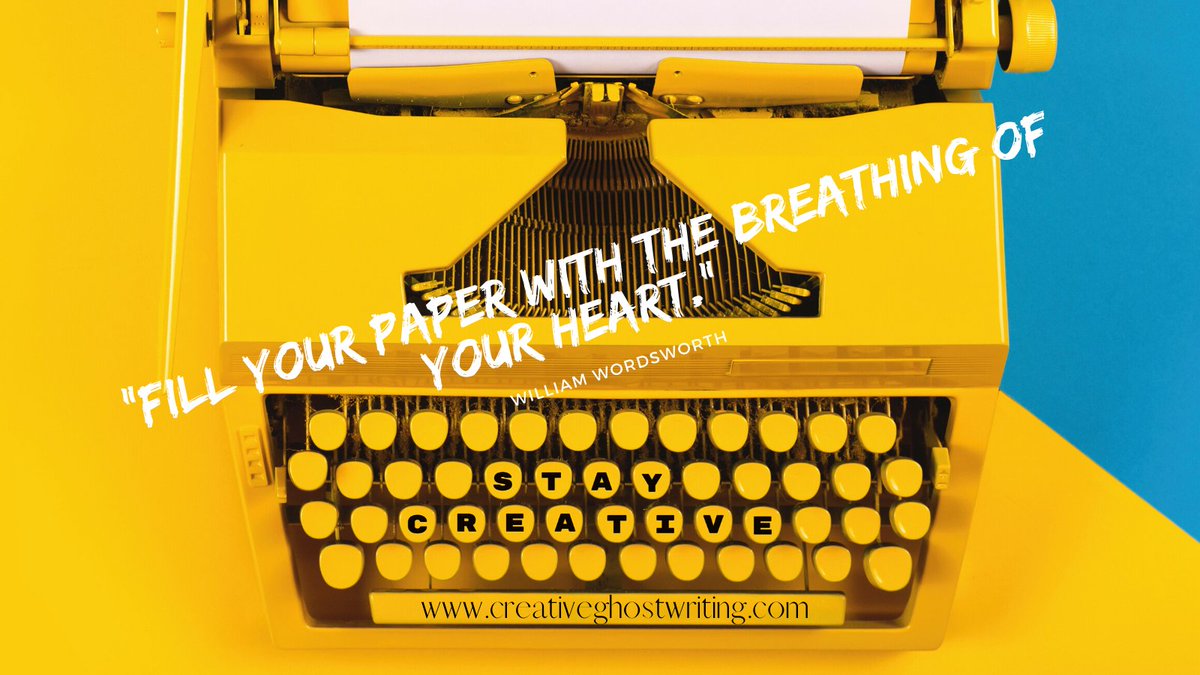 CreativeGhostW2's tweet photo. “Fill your paper with the breathings of your heart.” – William Wordsworth
#books #writing #writingtips #publishing #professionals #quoteoftheday #sayings #inspirational https://t.co/ILH1iBL5D4