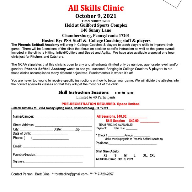 🥎TIME IS RUNNING OUT!! Don't miss your chance, sign up today! 🥎

Come sharpen your skills while learning from some of the top softball coaches in the area!!!!

🥎Click the link in our bio for more information or to sign up today! 🥎