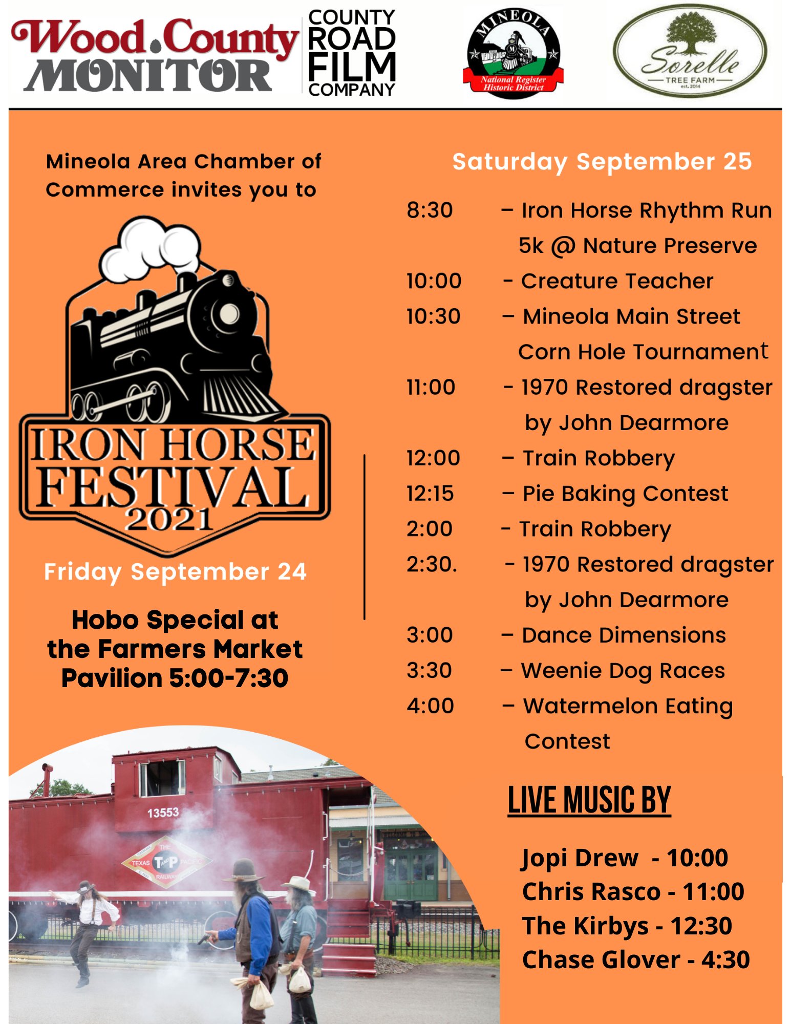 Mineola, TX on Twitter "The Mineola Iron Horse Heritage Festival is