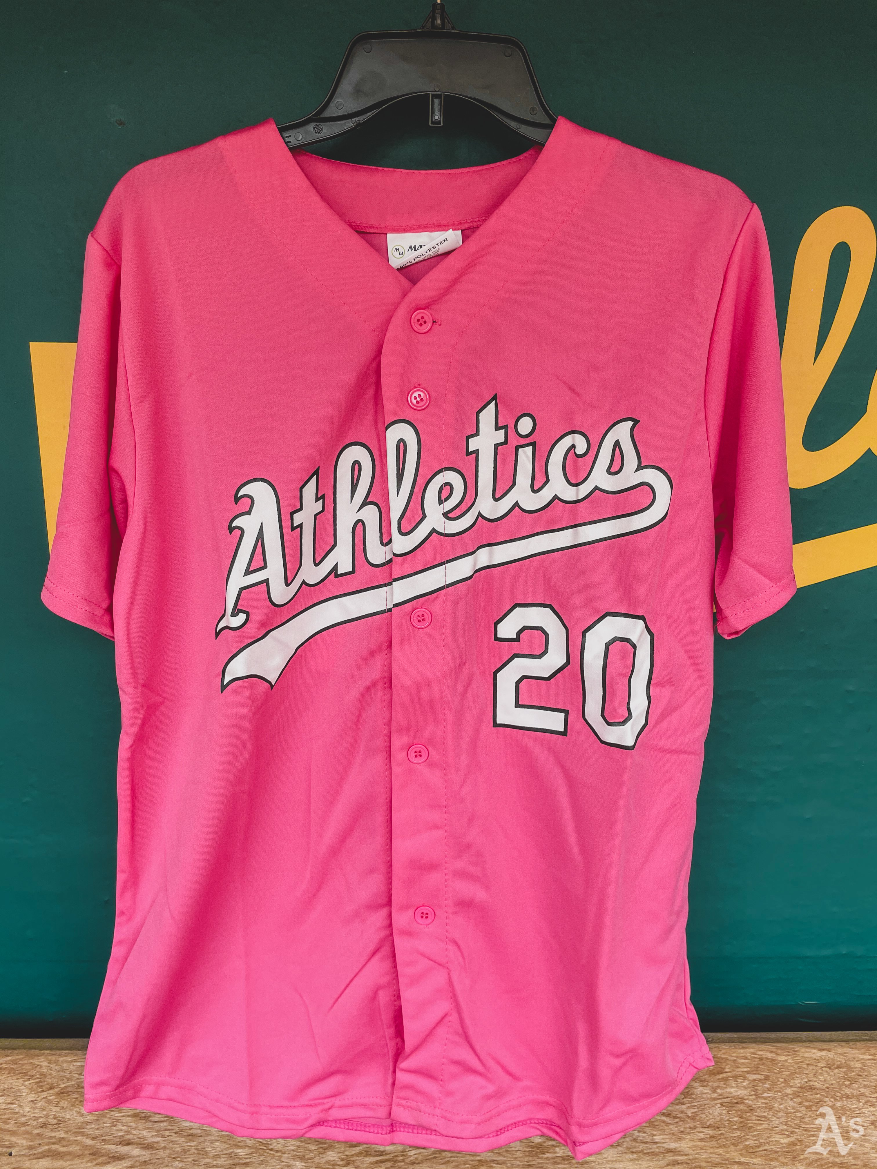 pink oakland athletics jersey