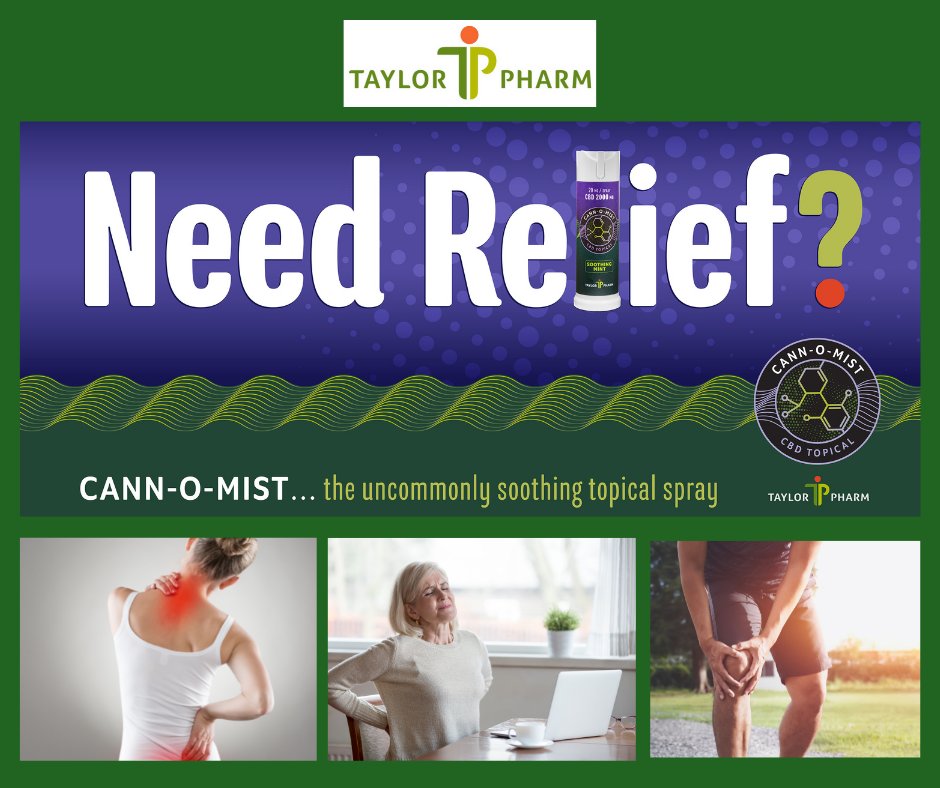 TaylorPharmCo's tweet photo. Relief Through the Power of Hemp
Naturally grown on a Tennessee family farm. Woman-owned business. Get relief from CBD today and start your wellness journey with us!  https://t.co/e7jhyDlZNG #wellness #pain #health #cbd #cbdoil https://t.co/OYftdpoqHh