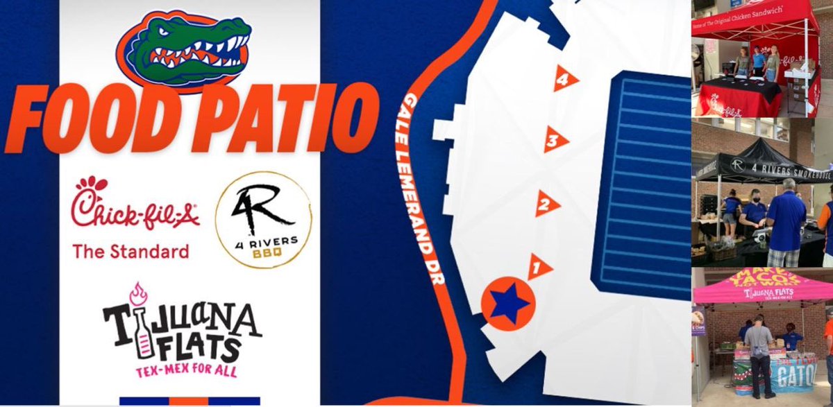 JPTULL's tweet photo. #tennesseeWeek #BeatTheVols
Big shout out 2 @UF @FloridaGators #GatorNation to remind everyone coming to #theSwamp tomorrow to stop by our @FLGatorsSP  #FoodPatio located by Gate 1 starting at 5pm. Enjoy offerings from @TijuanaFlats @ChickfilA #standard &amp; @4RSmokehouse 🐊🐊🏈🏈 https://t.co/KQqV3SpwSU