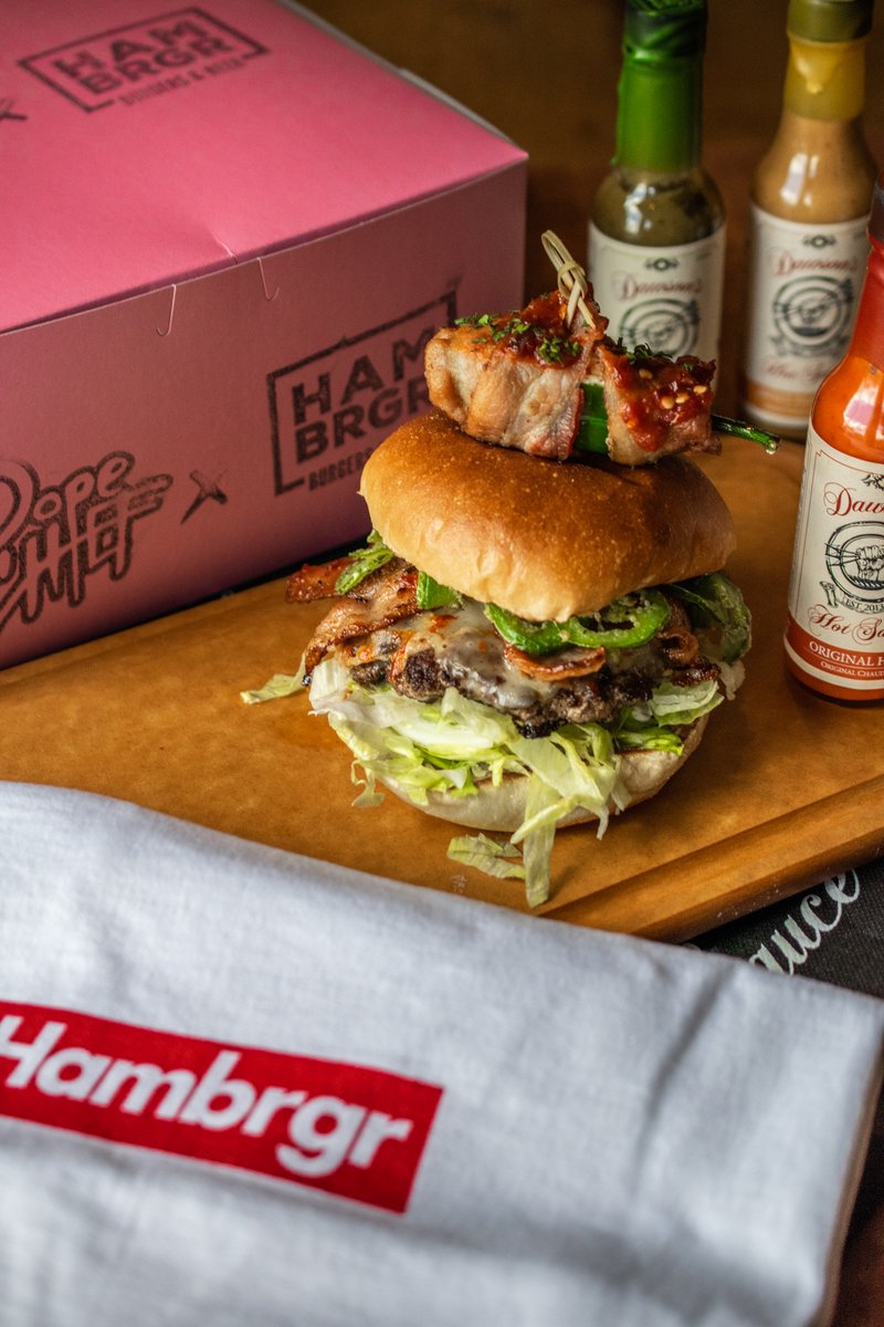 It's collab time! 😏🍔

We teamed up with <a href="/dawsonshotsauce/">Dawson's Hot Sauce</a> to bring you the "Dawson's Creek Of Fire" #ChefSmash which will be available at all of our <a href="/hambrgr/">HAMBRGR</a>  locations until October 6th! 

#HotSauce #Local #Supportlocal #Restaurant #Hambrgr #Burger #Burgersandbeer