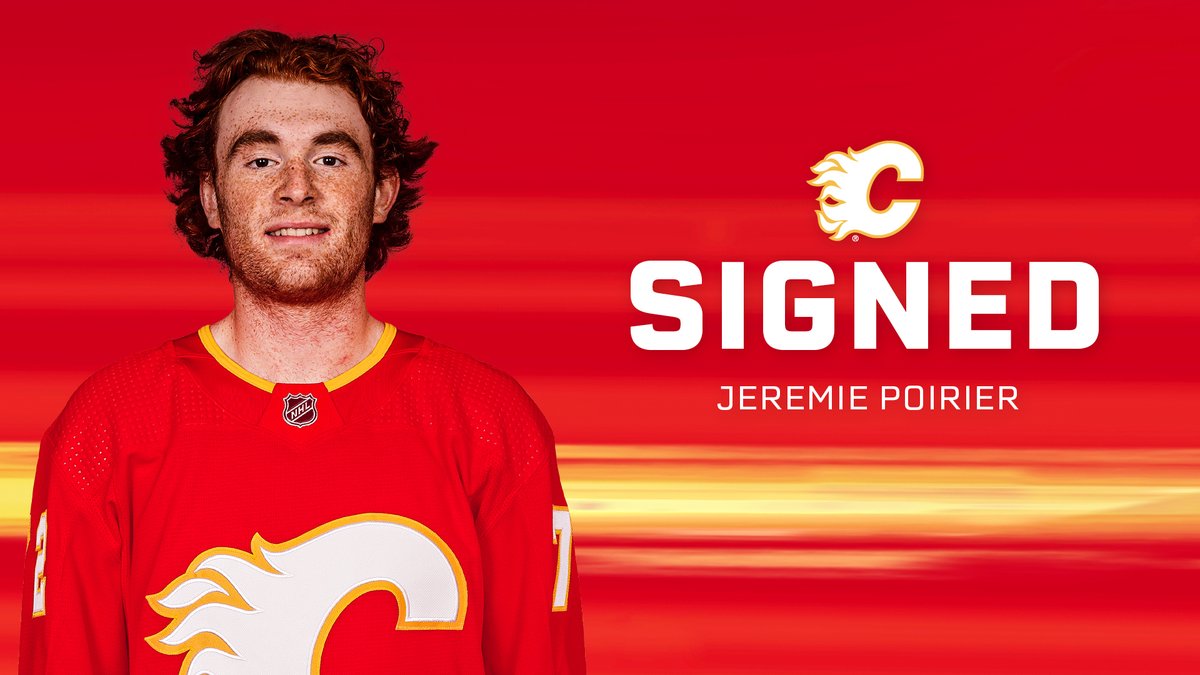 Pen to paper ✍️

The #Flames have signed defenceman Jeremie Poirier to an entry-level contract: cflam.es/3EOaZVS