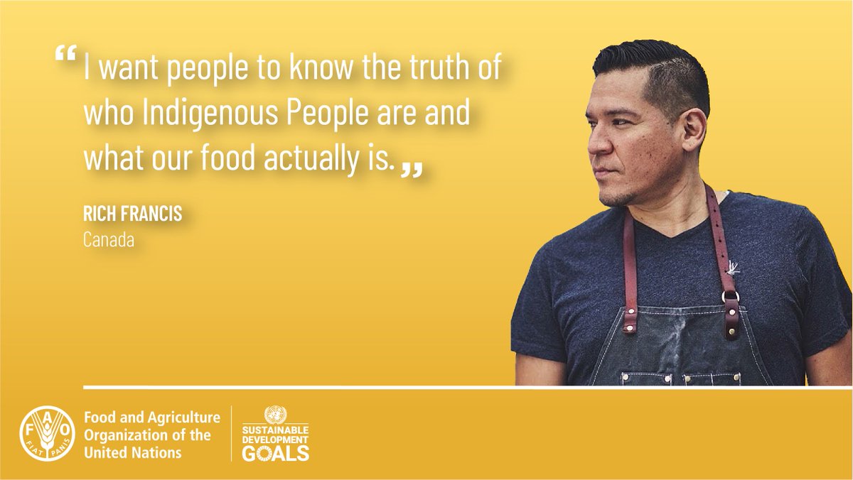 “I want people to know the truth of who Indigenous People are and what our food actually is.”

Meet our #WorldFoodDay #FoodHero Chef Rich Francis! 

👉fao.org/world-food-day…