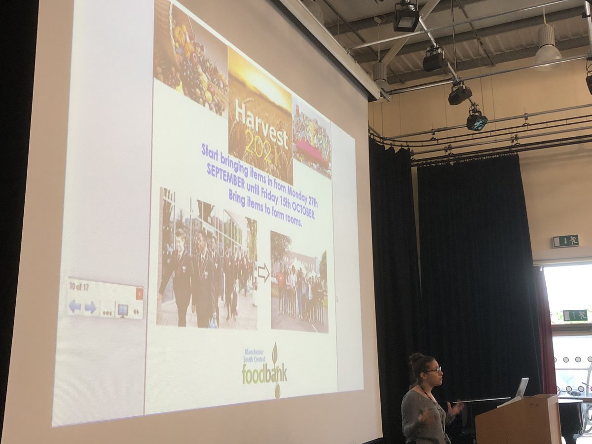 TrinityHighChap's tweet photo. We’re pleased to be supporting Manchester South Central Foodbank @MSCFoodbank for this year’s Harvest appeal. A worthy cause chosen by our students. Thanks to John from MSCF for his visit to our house assemblies #TrinityTogether #ValuingAllGodsChildren https://t.co/VLnJT2DKdW