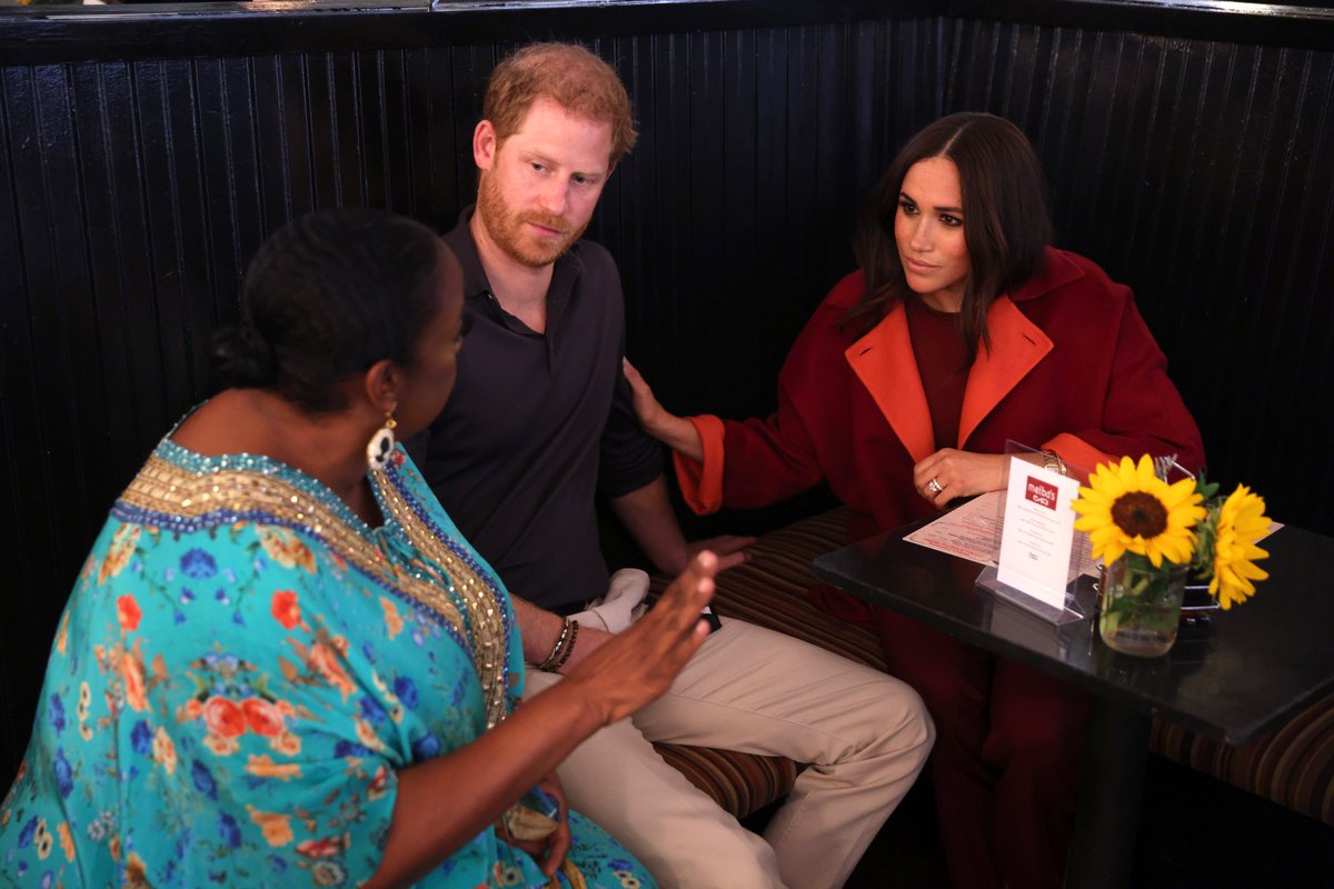 It was such an honor to welcome Prince Harry &amp; Meghan, the Duke &amp; Duchess of Sussex to Melba’s! The team and I are so thankful for their visit and commitment to donating $25k &amp; hope to welcome them back soon. #sweetpotatopiehugs

Photo credit: Matt Sayles