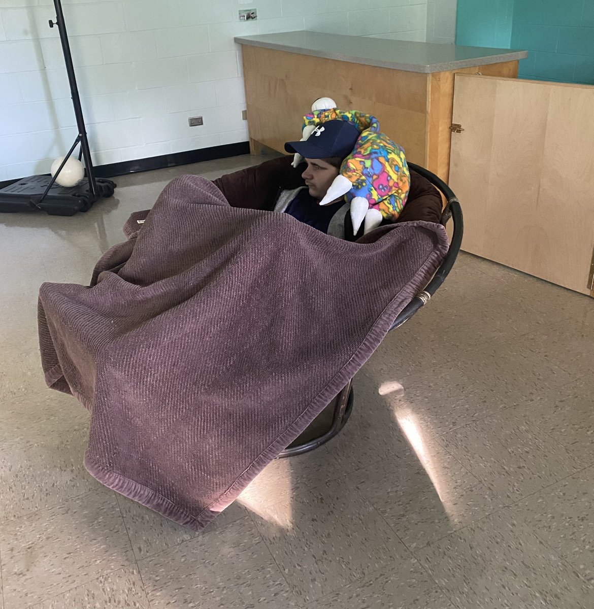 When he gets to watch his favourite show on Friday, D gets very cozy :)