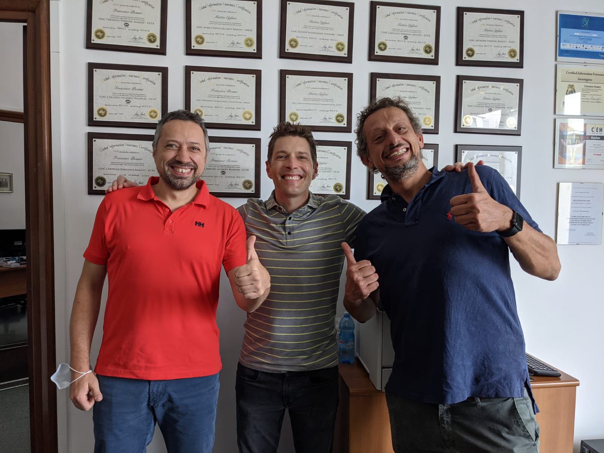 Thanks <a href="/chadtilbury/">Chad Tilbury</a> for visiting <a href="/_RealityNet/">REALITY NET</a> in Genoa!
We are honored to be your friends and being together part of the <a href="/SANSInstitute/">SANS Institute</a> family!