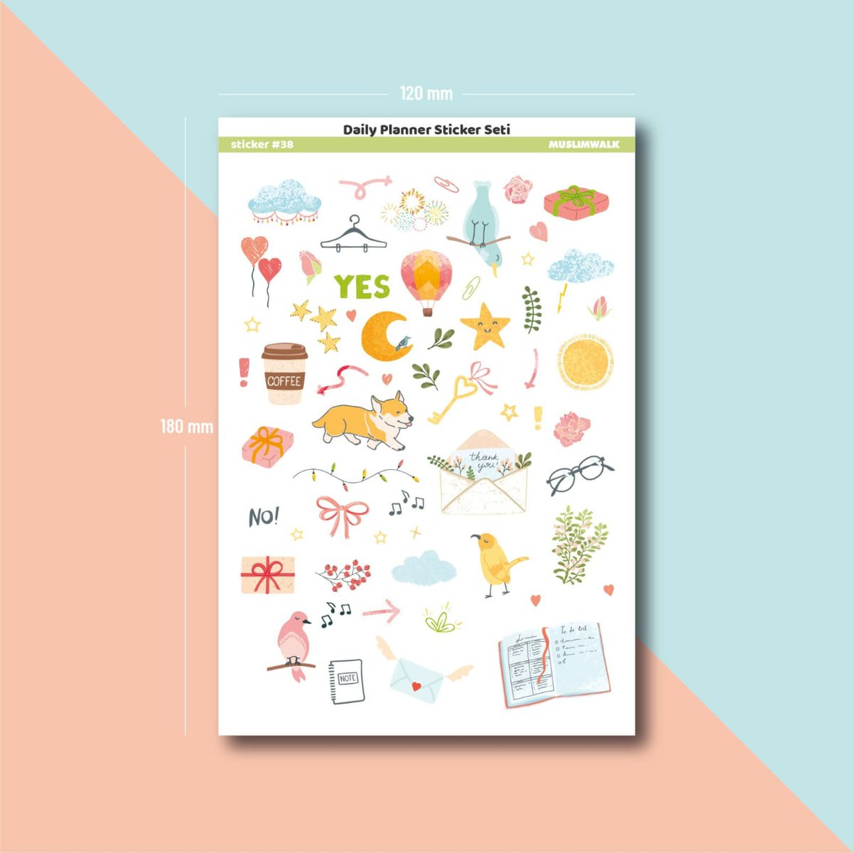 muslimwalkcom's tweet photo. Daily Plan Sticker Setimiz https://t.co/vrmmjrU8HN'da.

 Ürün 8 adet A5 yapraktan oluşmaktadır. Toplamda 500 parça sticker / etiket bulunmaktadır. 

Malzeme: Kağıt Sticker
Sayfaların Boyutu: A5
Adet: 8 Sayfa / 500 adet sticker
Marka: MuslimWalk https://t.co/EhpSNeBmwo