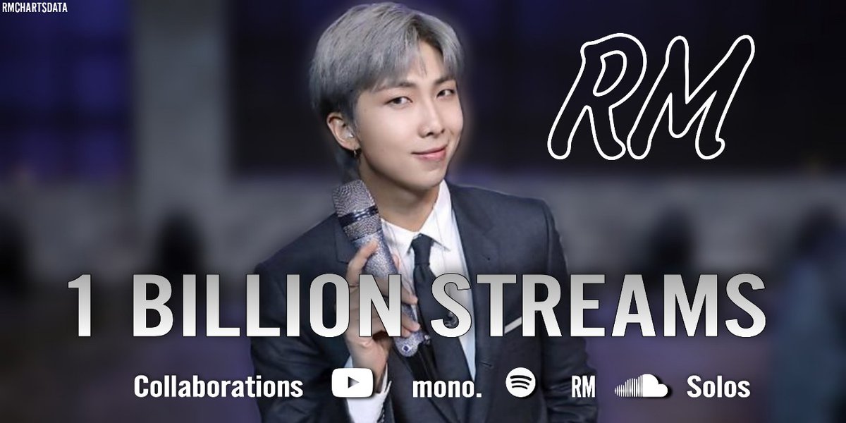 RMGlobalUnion's tweet photo. 📈 - #RM's solo work, including non-BTS solos, collabs, RMixtape, and mono. have reached a total of 1 billion streams across all platforms!

Let's celebrate with #1BStreamsForRM and
1 BILLION GALAXIES FOR RM 🌌 

#방탄소년단RM #남준 @BTS_twt https://t.co/Yoj1ii7vd7