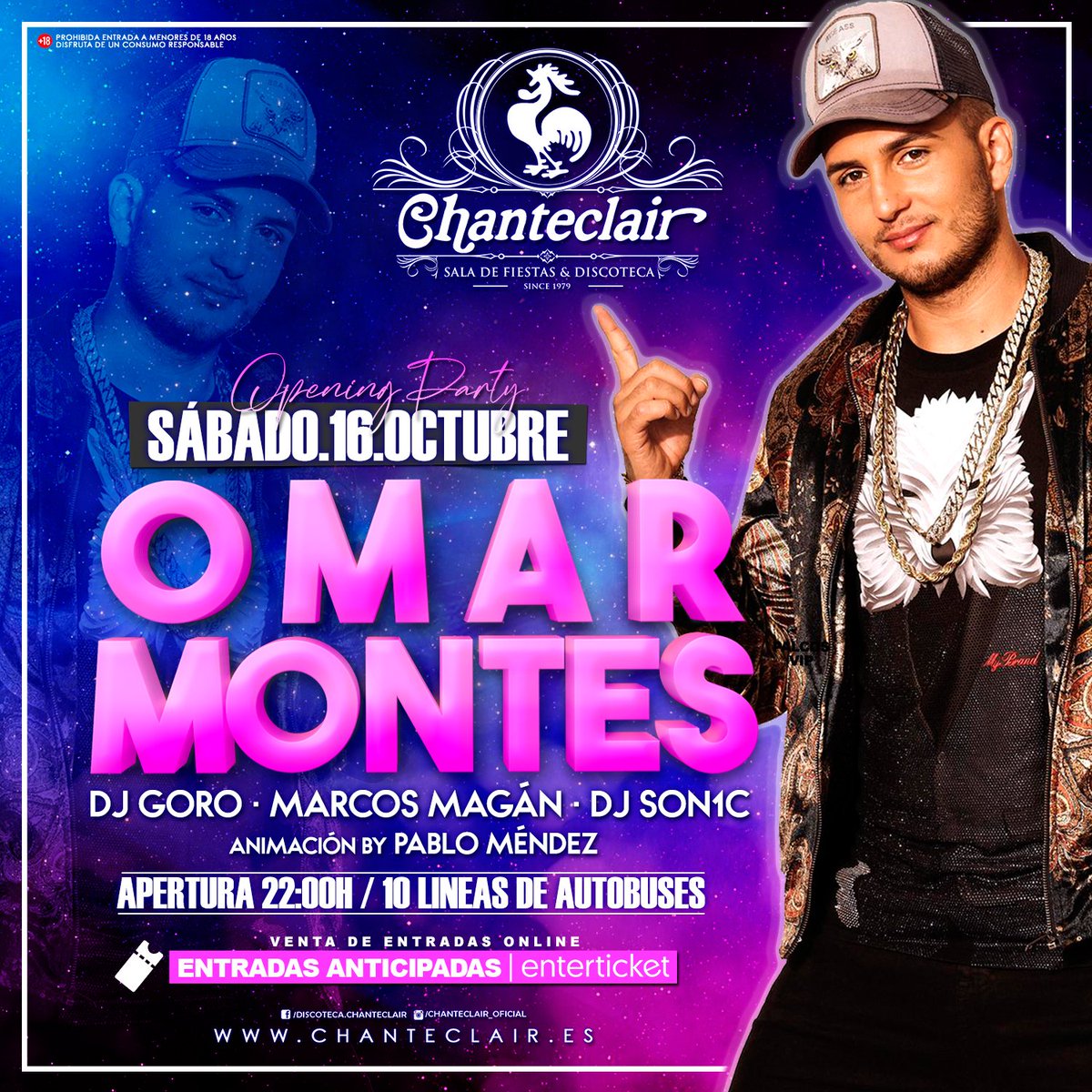 Ya teníamos fecha [16.10.21] y teníamos lugar, ahora ya os podemos enseñar el cartel de la 🎉Opening Paty🎊 más deseada de toda nuestra vida. Después de 573 días sin vernos el próximo 
16 de octubre toca verse a partir de las 22:00 horas⏰ 
Próximamente entradas a la venta